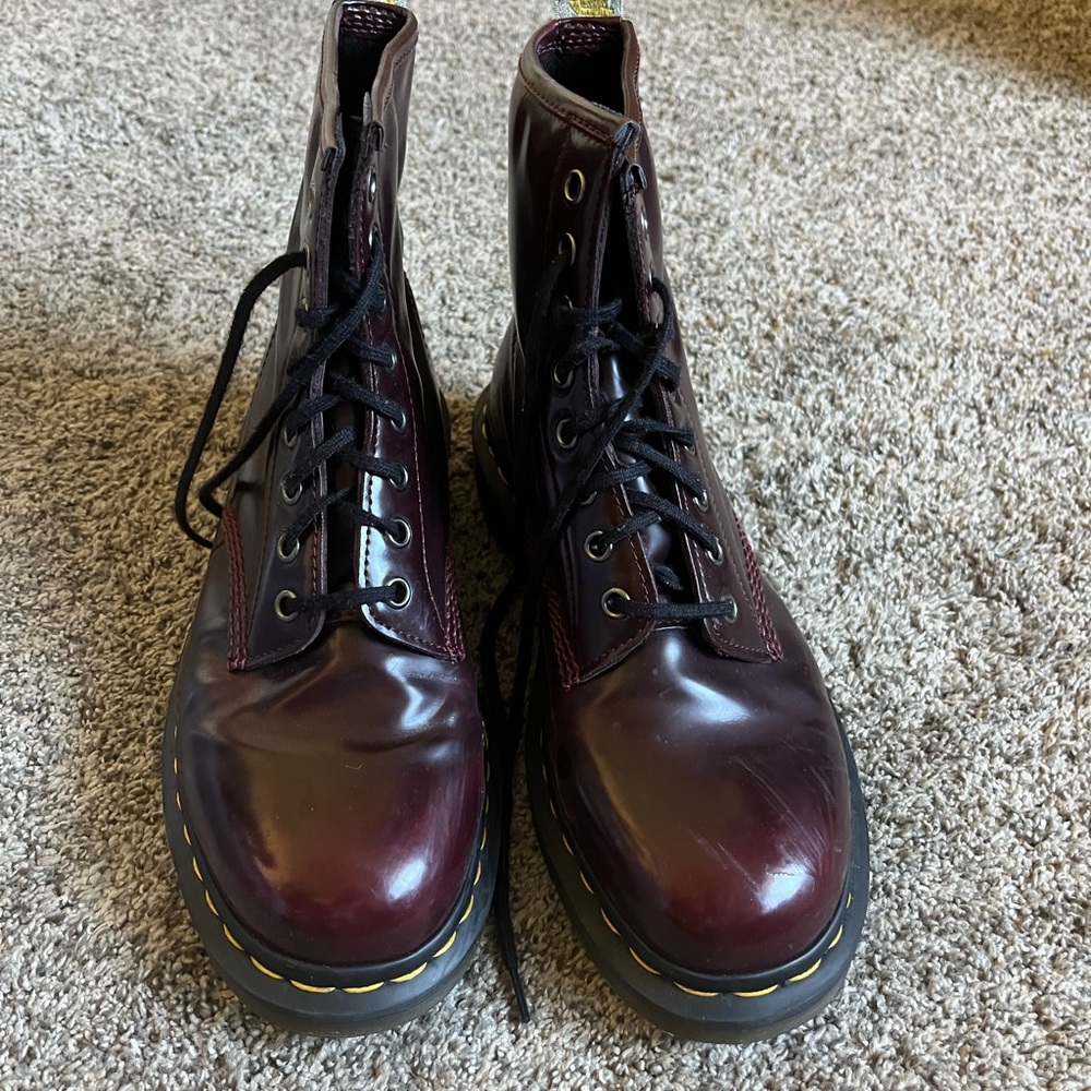 Dr. Martens Burgundy Combat Boots